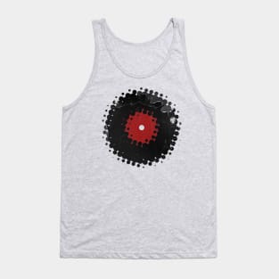 Vinyl Record with Halftone Tank Top